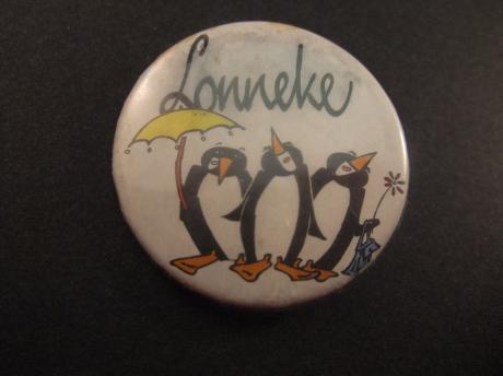 Lonneke drie pinguins naam button